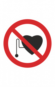 68322 Знак "Запрещается работа людей со стимуляторами сердечной деятельности" ( P 11 )  Запрещающие знаки размер 100 х 100 мм