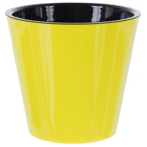Горшок цветочный Ingreen Фиджи ø16 h14.5 см v1.6 л пластик жёлтый