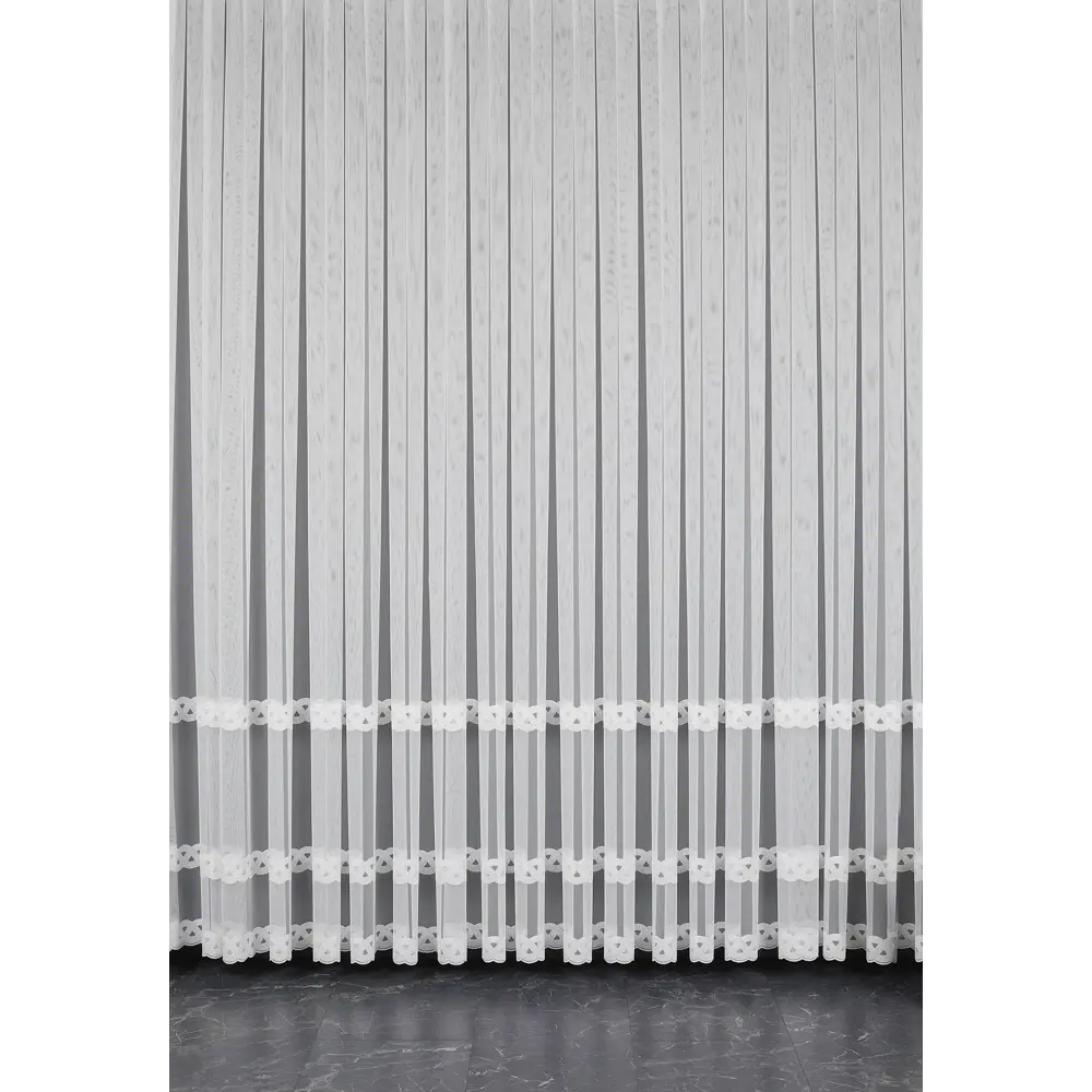 ELIT HOME Тюль Косички - сетчатая ткань для окон в цвете экрю 89401664 STLM-1577304