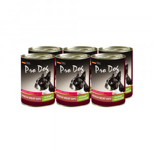 ПР0029866*6 Корм для собак ягненок, морковь конс. 400г (упаковка - 6 шт) PRO DOG