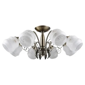 Люстра потолочная «Элегия» КС30070/8С, 8 ламп, 24 м², цвет белый/бронза