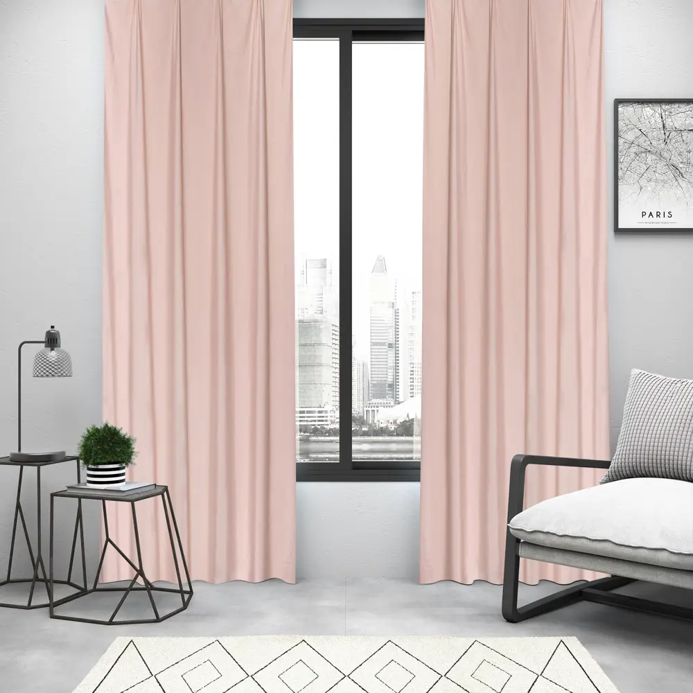 Штора на ленте Inspire Andrea 200x280 см цвет розовый Havana 5 82485599 STLM-2164416  - Вид №5