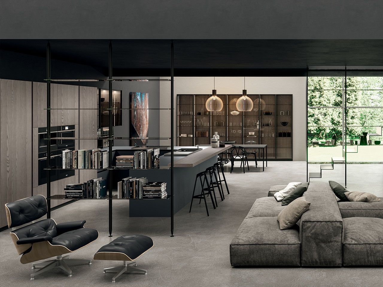 Встроенная кухня с полуостровом Arrital Ak_04 ARCH-00005589 - Вид №2