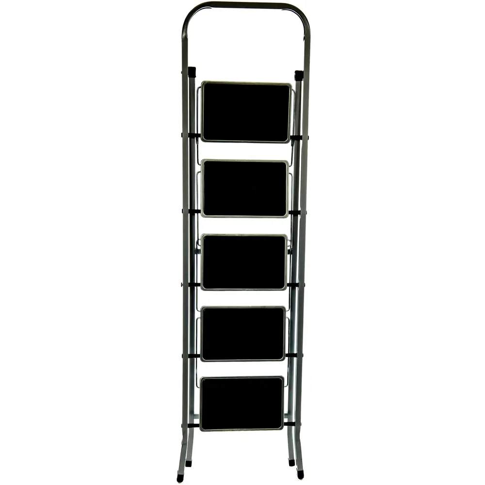 Стальная стремянка Zalger 5-ступенчатая с противоскользящим покрытием 87889950 STLM-0076013 - Вид №1