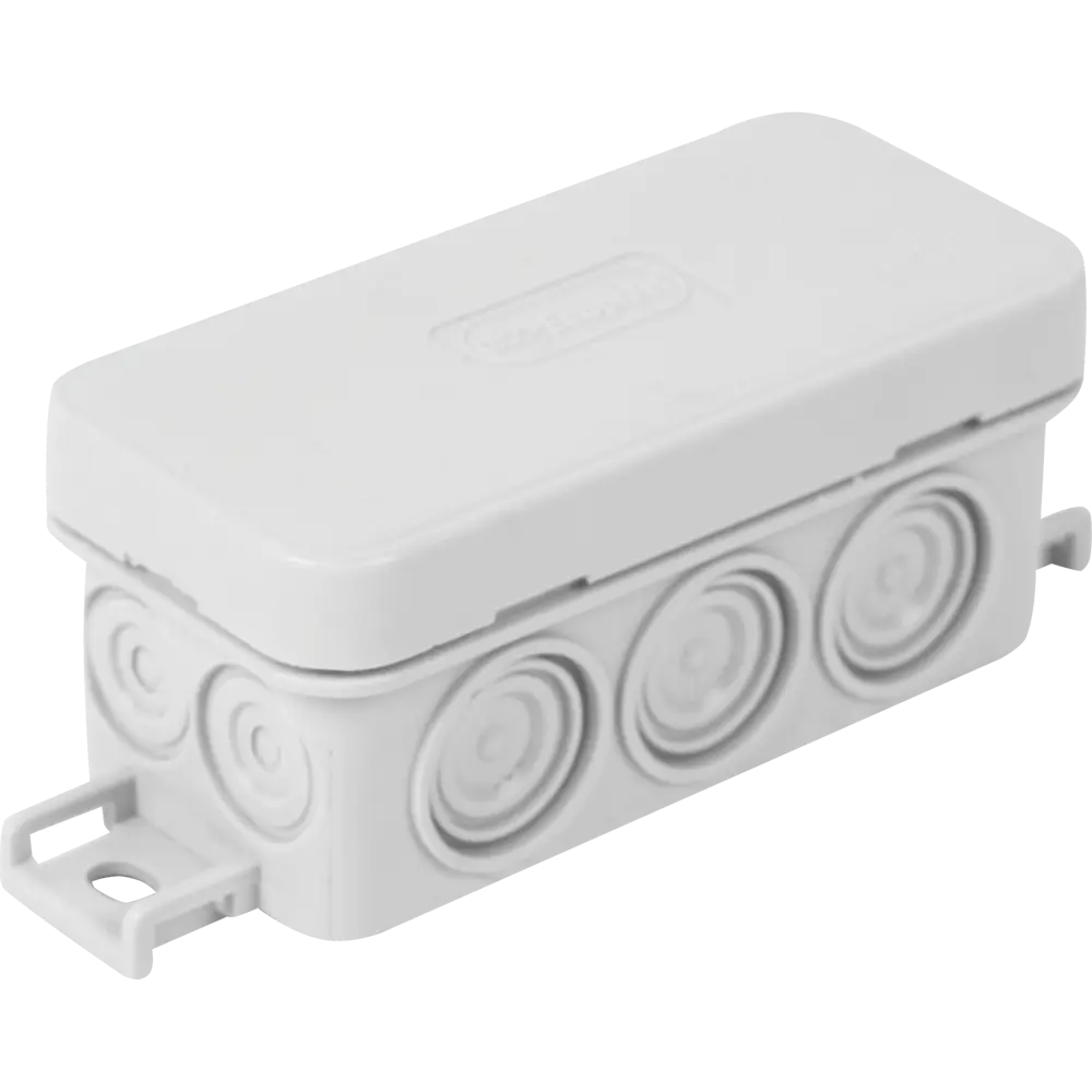 Распределительная коробка открытая Экопласт 90х42х40 мм 10 вводов IP56 цвет серый STLM-2166965