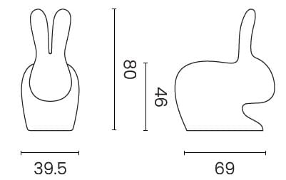 Полиэтиленовый садовый стул Qeeboo Кролик ARCH-00118560 - Вид №7