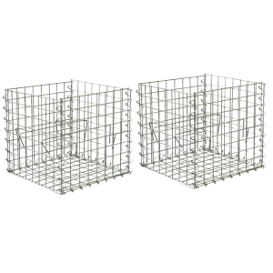 Габион-кашпо 40x40x40 см оцинкованная сталь серый