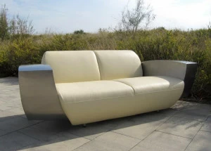 ICI ET LÀ 3-х местный кожаный диван Handmade metal furniture by ici et là Sse06