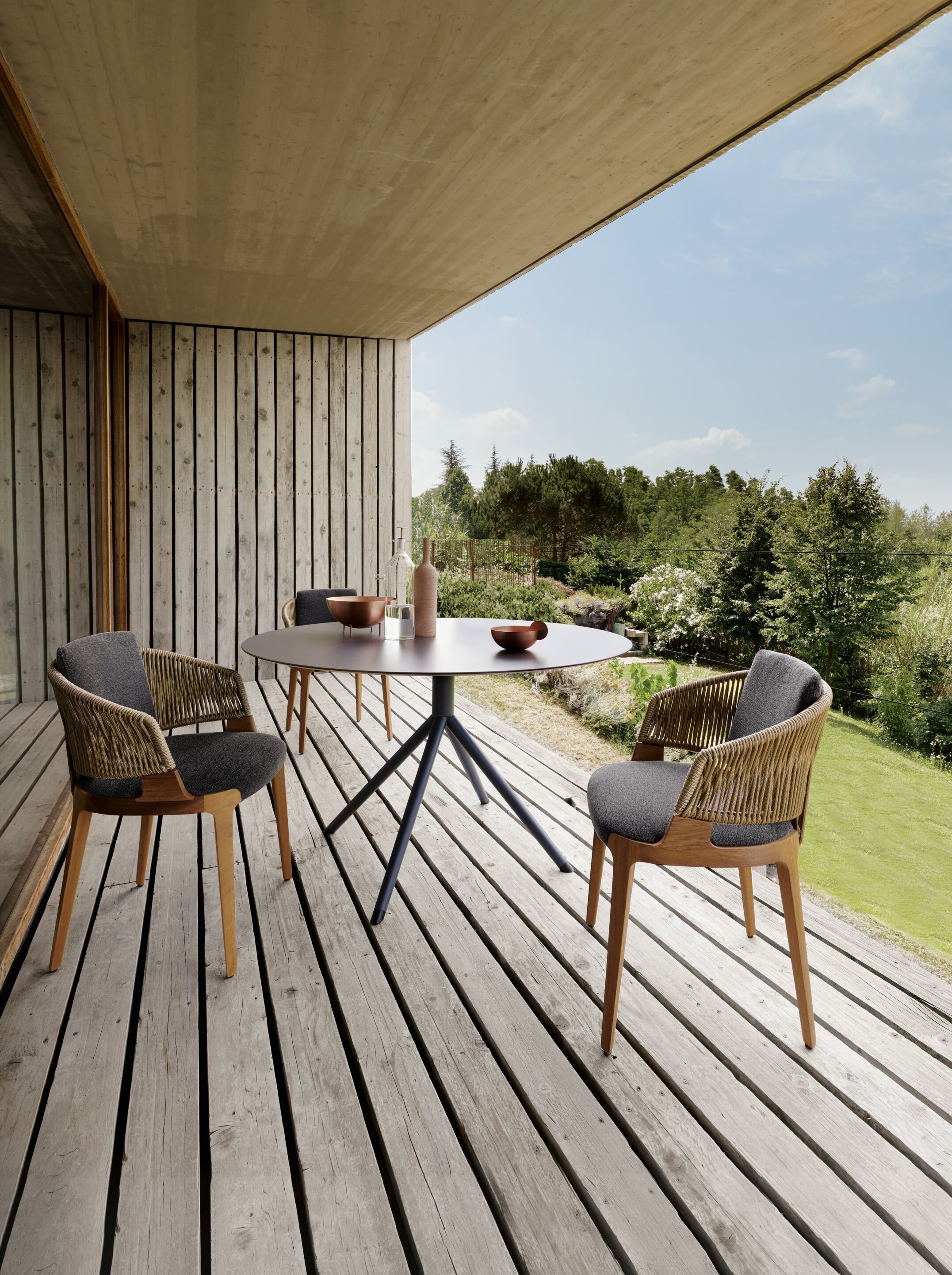 Ткань сад мягкий стул с подлокотниками Potocco ARCH-00076558 - Вид №3