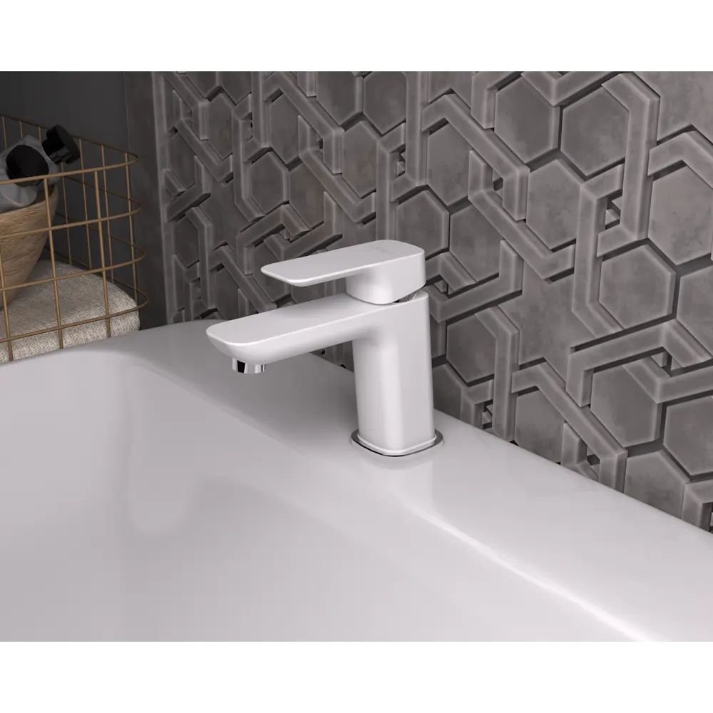 Смеситель для раковины Nove однорычажный цвет белый Paini STLM-2173525 - Вид №5