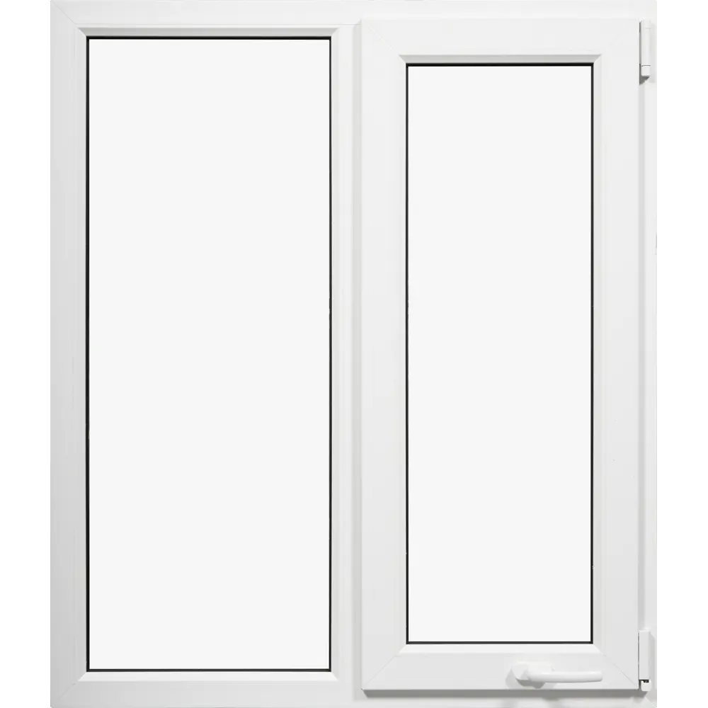 Пластиковое окно ПВХ VEKA двустворчатое 1170x1200 мм (ВхШ) однокамерный стеклопакет белый STLM-2136382