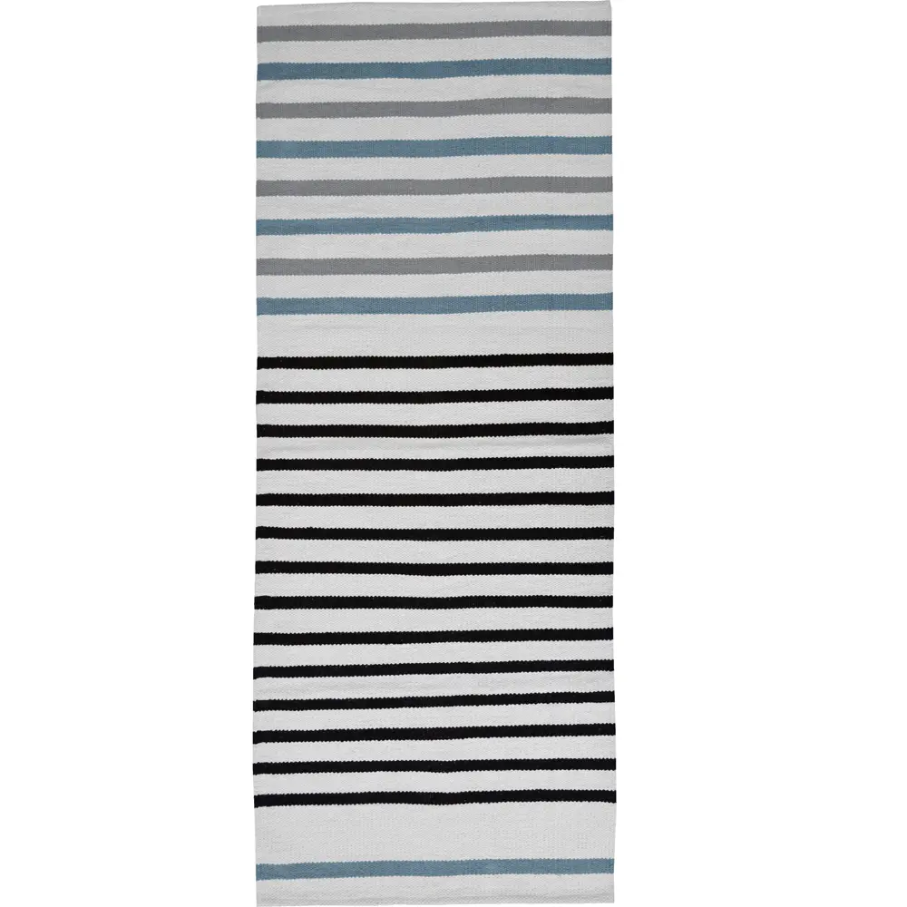 Коврик декоративный хлопок Inspire Malou 70x180 см цвет синий STLM-2032696