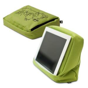 Подушка-подставка с карманом для планшета Hitech 2 зеленая-черная