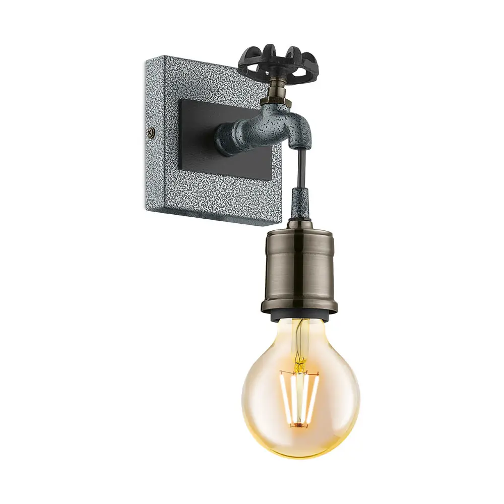 Бра Eglo «Сoldcliff» 1 лампа, цвет чёрный/сталь STLM-2199442