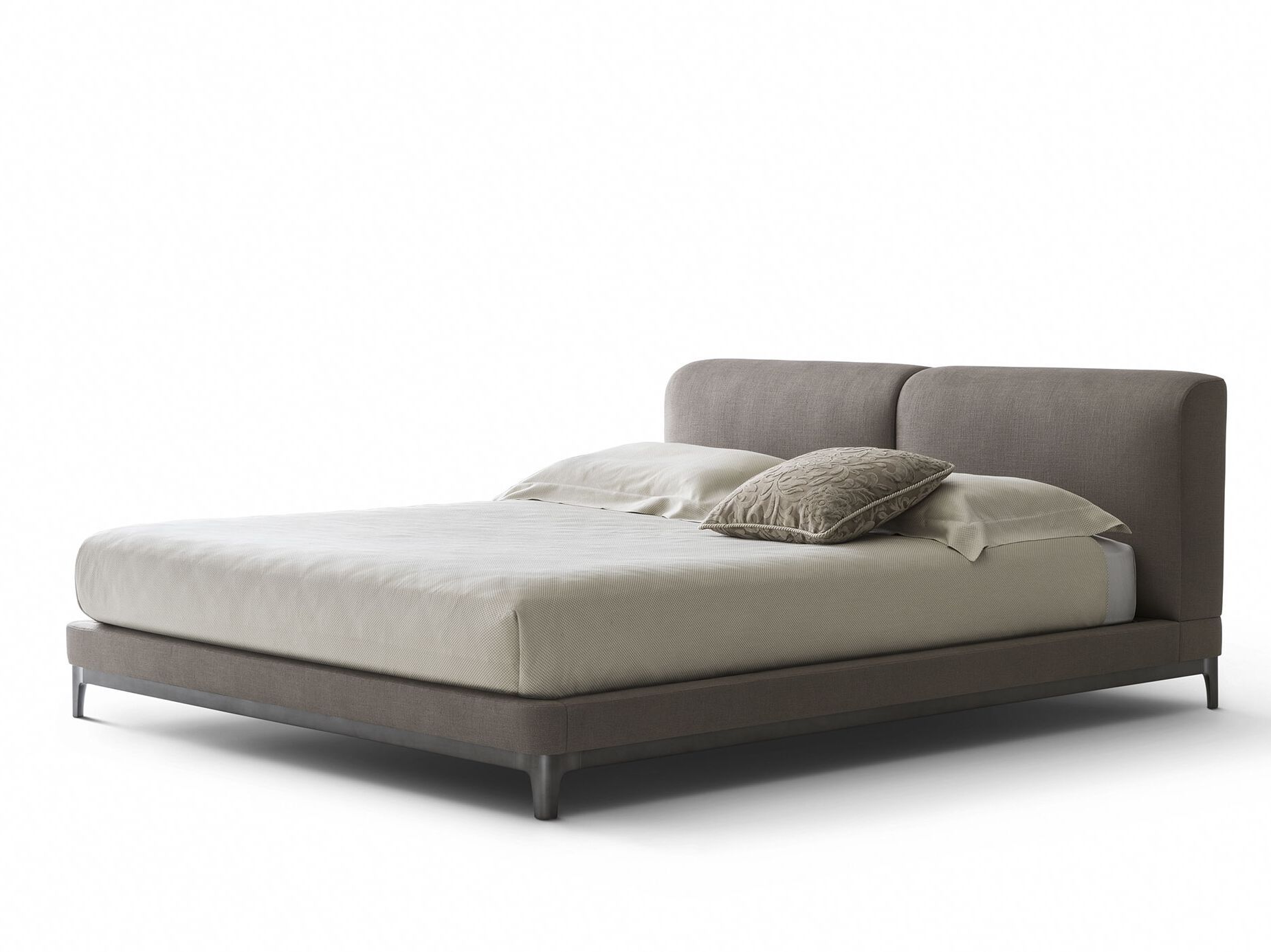 Двуспальная кровать из ткани с мягким изголовьем OAK New York Suite ARCH-00059257