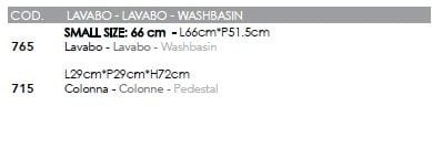 Прямоугольная керамическая раковина на колонне BLEU PROVENCE Provence ' 700 ARCH-00129339 - Вид №5