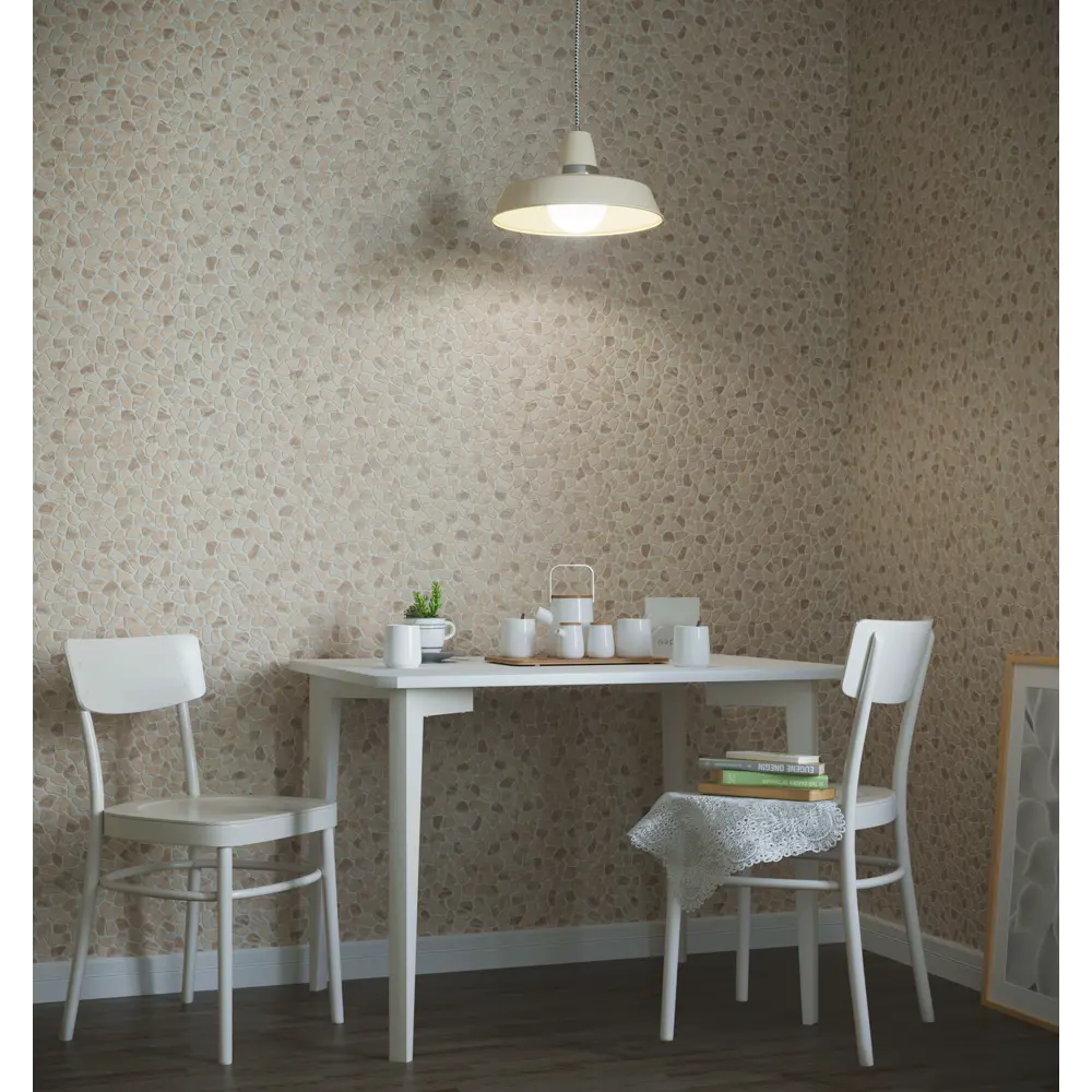 Обои виниловые Home Color Lancaster бежевые 0.53 м HC11010-12 STLM-2010059 - Вид №3