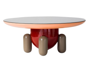 Круглый журнальный столик из стекловолокна