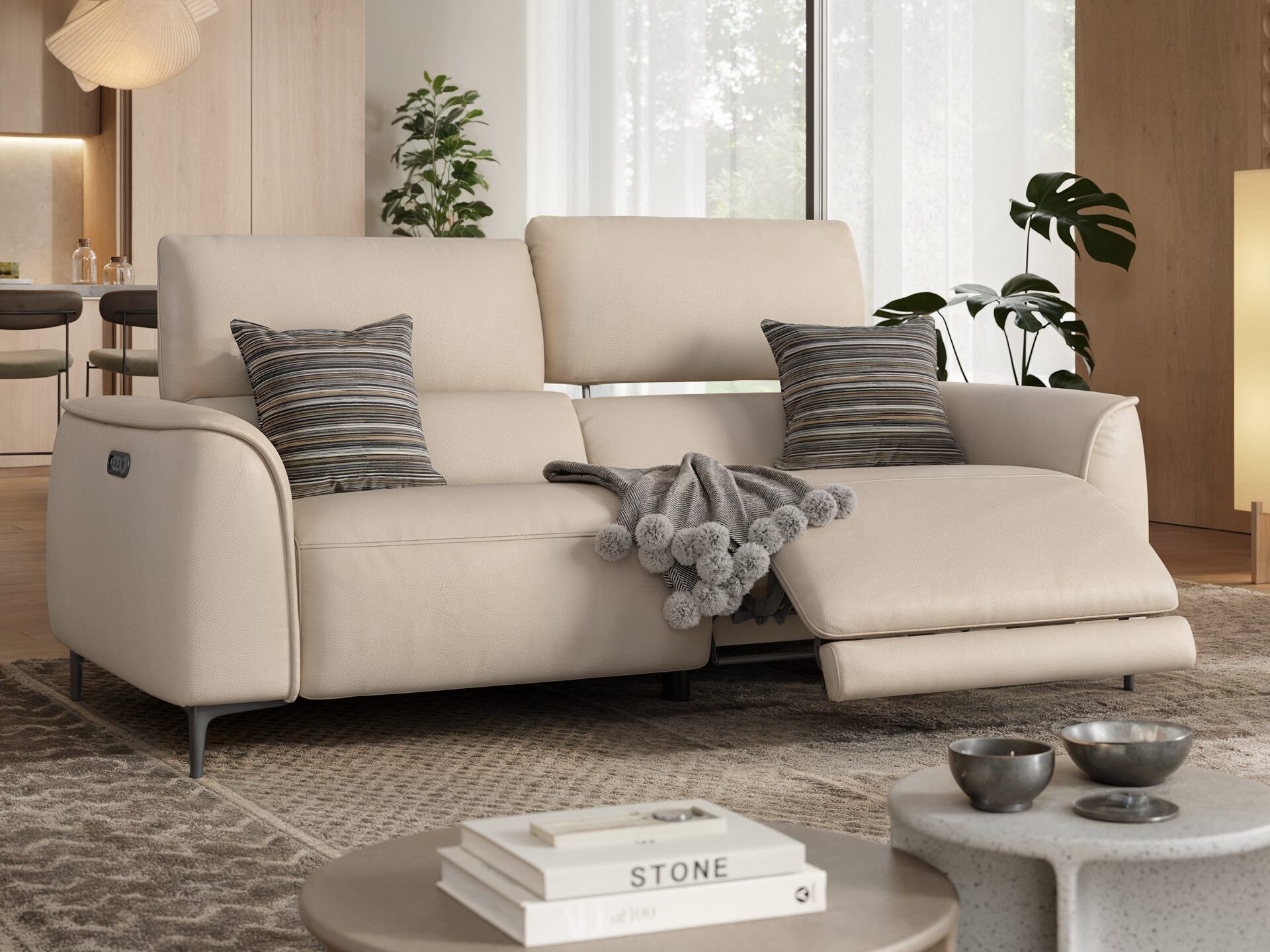 3-местный кожаный диван Sofanella Комо ARCH-00140905