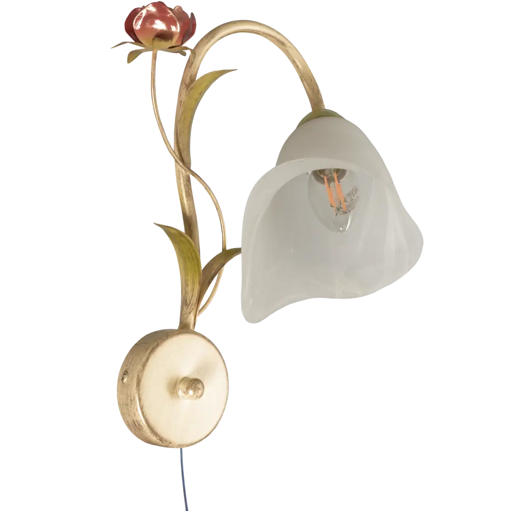 Бра Oран 1xE14x60 Вт, металл/стекло, цвет белый Vitaluce STLM-2202900