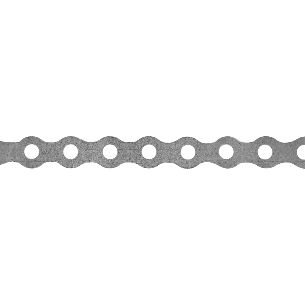 Перфорированная лента волна LV 12x0.75 5 м оцинкованная сталь цвет серебро Santreyd STLM-2112912 - Вид №2