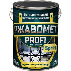 91559476 Грунт-эмаль по ржавчине 3 в 1 Ржавомет Profi Sprint быстросохнущая полуглянцевая цвет белый 3 л STLM-1436851