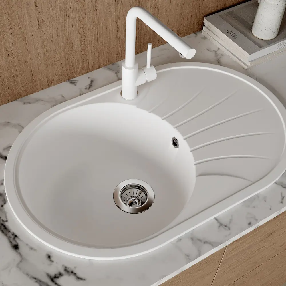 DR.GANS Арена - кухонная мойка из литого мрамора с крылом 82502606 STLM-1564213