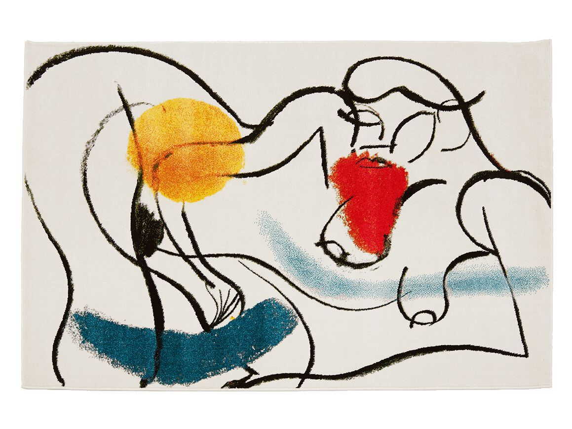 Прямоугольный полипропиленовый ковер на заказ DIZA WOMAN LAYING (MULTICOLOUR) ARCH-00089060 - Вид №1