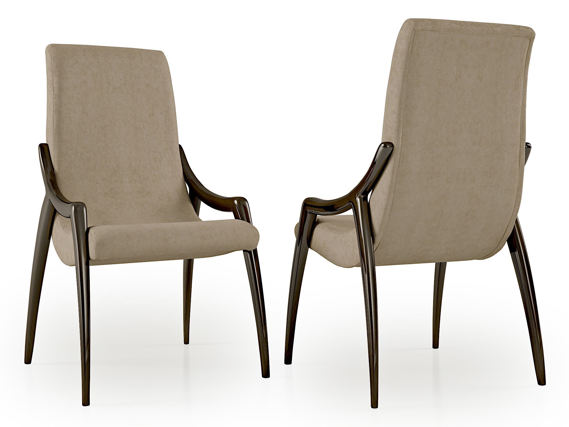 Кожаный мягкий стул с подлокотниками Bizzotto Italia Symphony-Infinity ARCH-00033201 - Вид №5