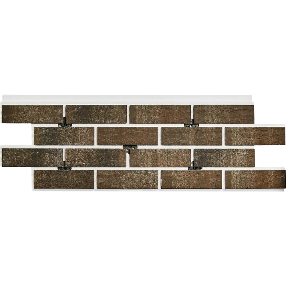 Термопанель рядовая Мосстрой-31 Brick Stone коричневый 118x41x5 см STLM-2027246