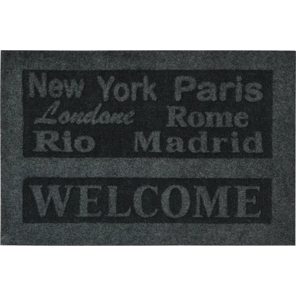 Коврик Оскар 45x68 см, полипропилен/латекс, цвет серый CTIM STLM-2196918