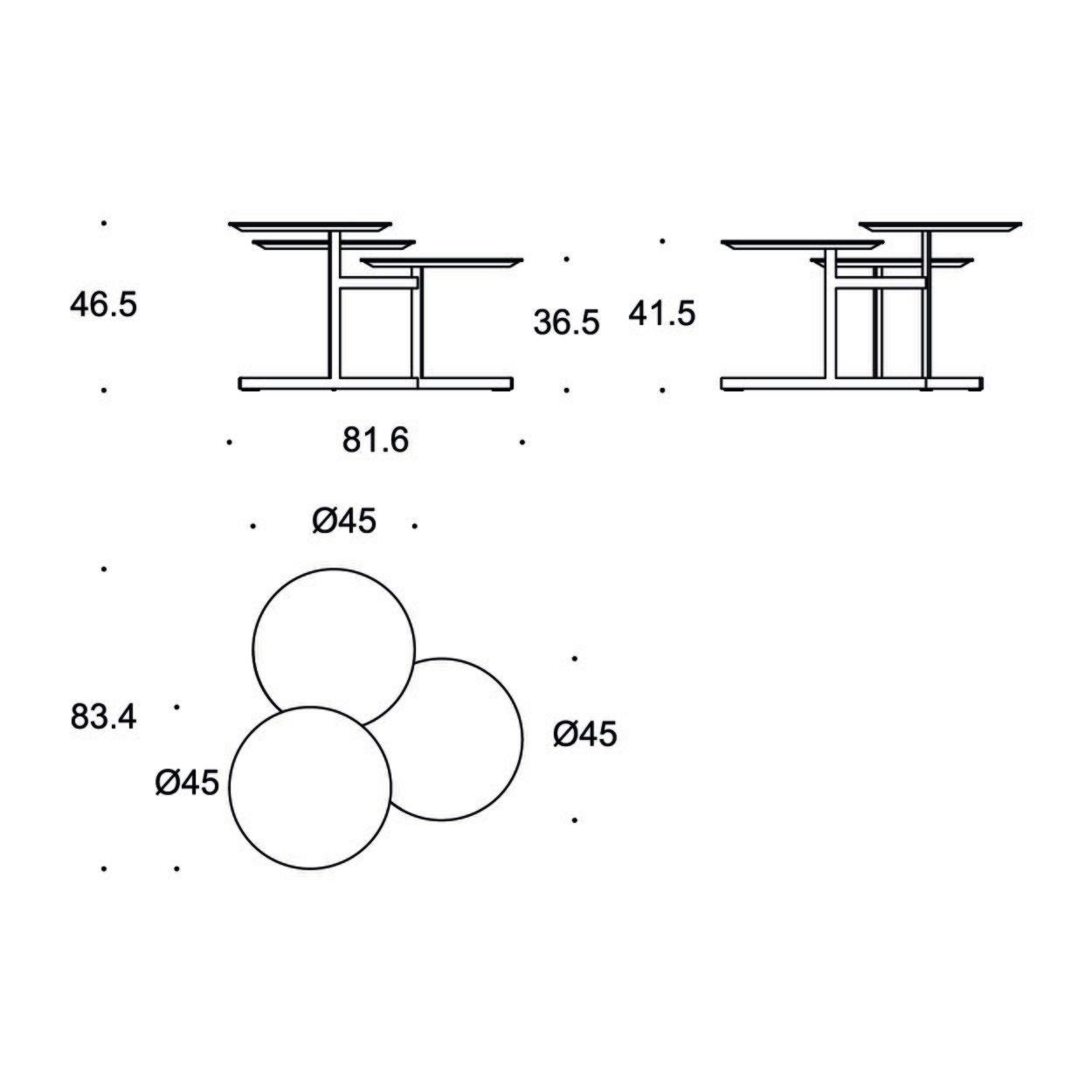 Круглый металлический журнальный столик Busnelli JAGGER ARCH-00088035 - Вид №8