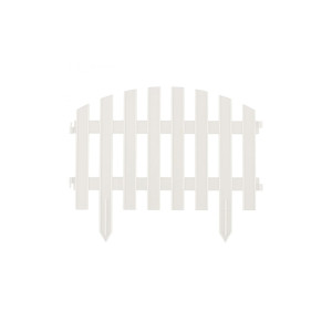 Забор декоративный 14657 28х4 см белый ПОЛИСАД Палисадник