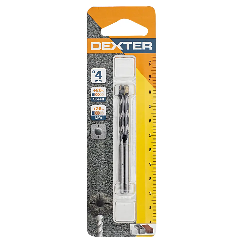 Сверло по бетону 4х65 мм Dexter 131-00638 STLM-2202084 - Вид №1
