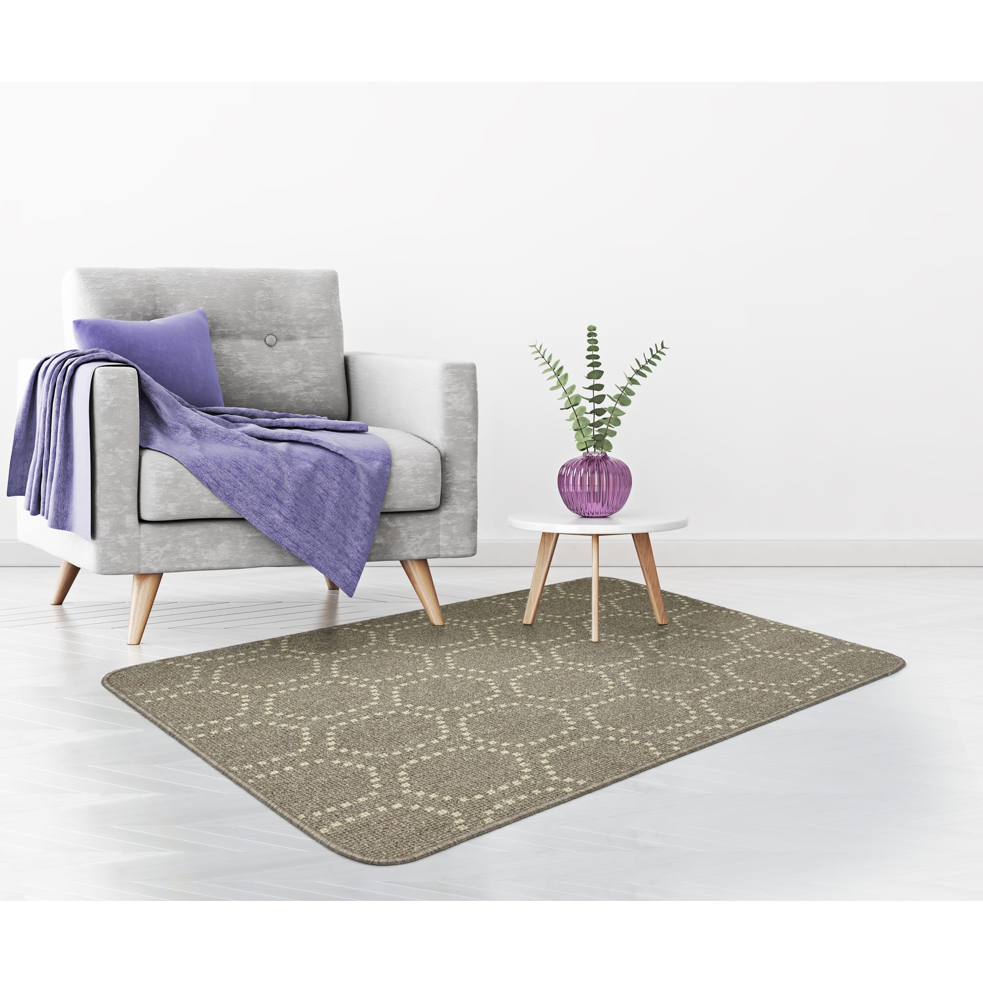 82207869 Коврик «Ziggy», 80x120 см, полипропилен/резина, цвет коричневый Santreyd  - Вид №2