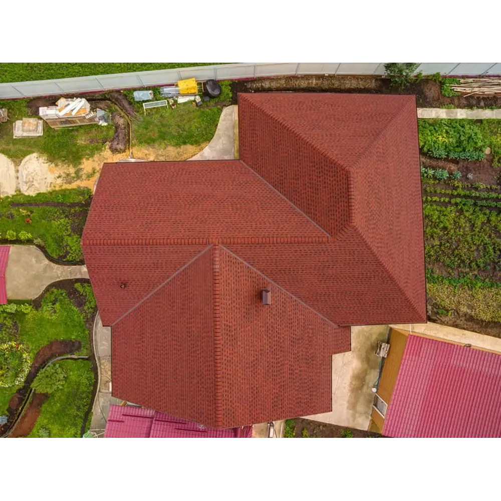 Черепица гибкая Mida Квадро красный 2 м² ТЕХНОНИКОЛЬ STLM-2107669 - Вид №5