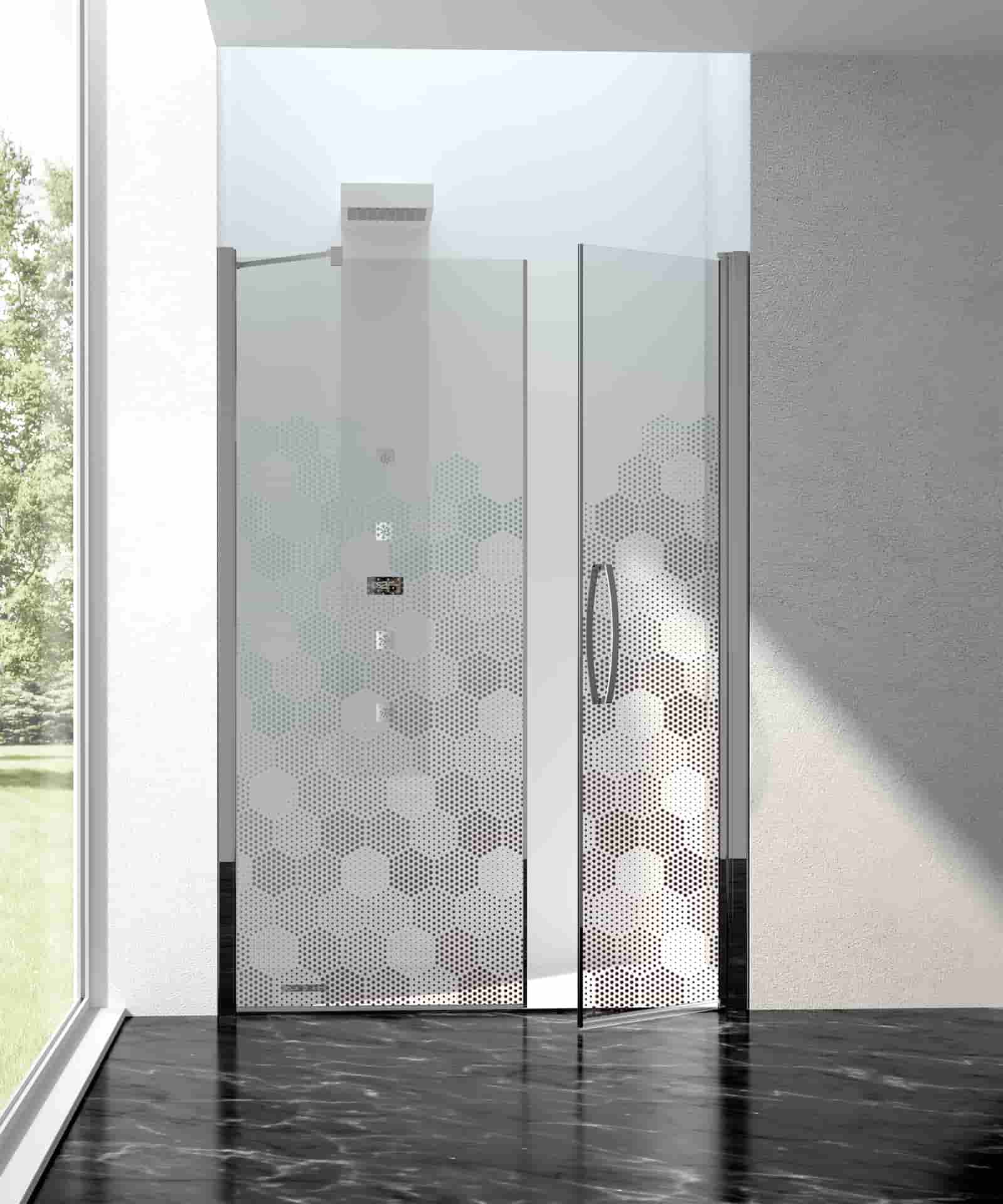 Алюминиевая и стеклянная нишевая душевая кабина с распашной дверью CSA Box Doccia Камилла ARCH-00045459 - Вид №1