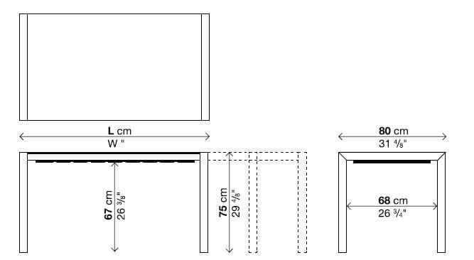 Выдвижная таблица в Linecompact Kristalia ARCH-00138388 - Вид №14
