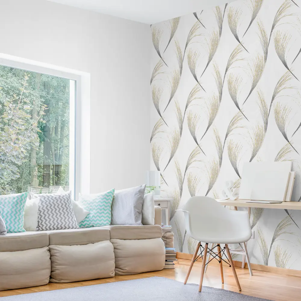 Обои флизелиновые Victoria Stenova Harmoni белые 1.06 м VS285370Э HARMONIA STLM-2143499 - Вид №4