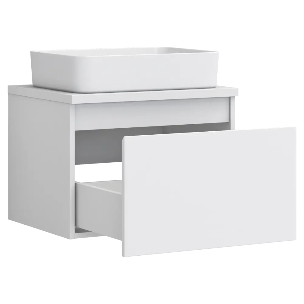 Тумба под раковину подвесная Vigo Matteo 60 см цвет белый STLM-2021675 - Вид №2