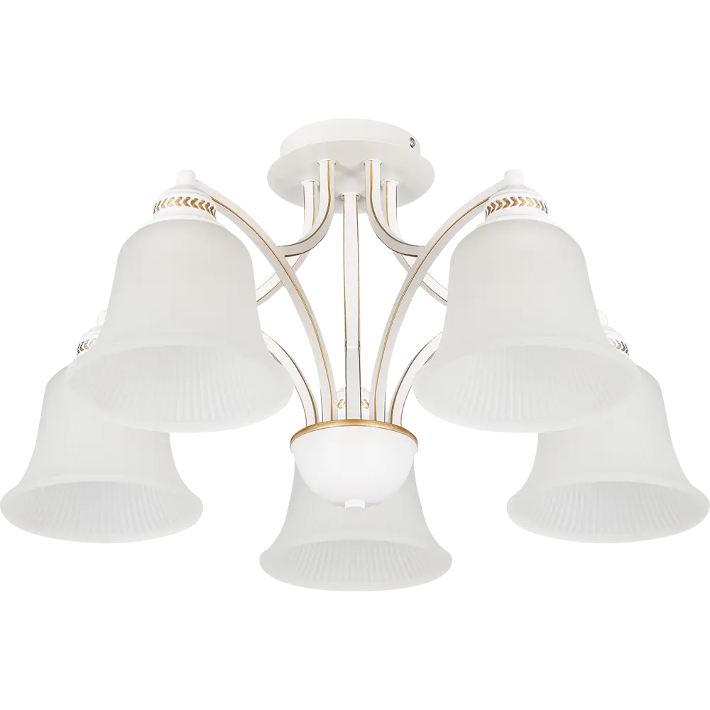 Потолочная люстра SCHAFFNER Biela - 5 ламп с матовыми стеклянными плафонами 87460831 STLM-0073917 - Вид №2