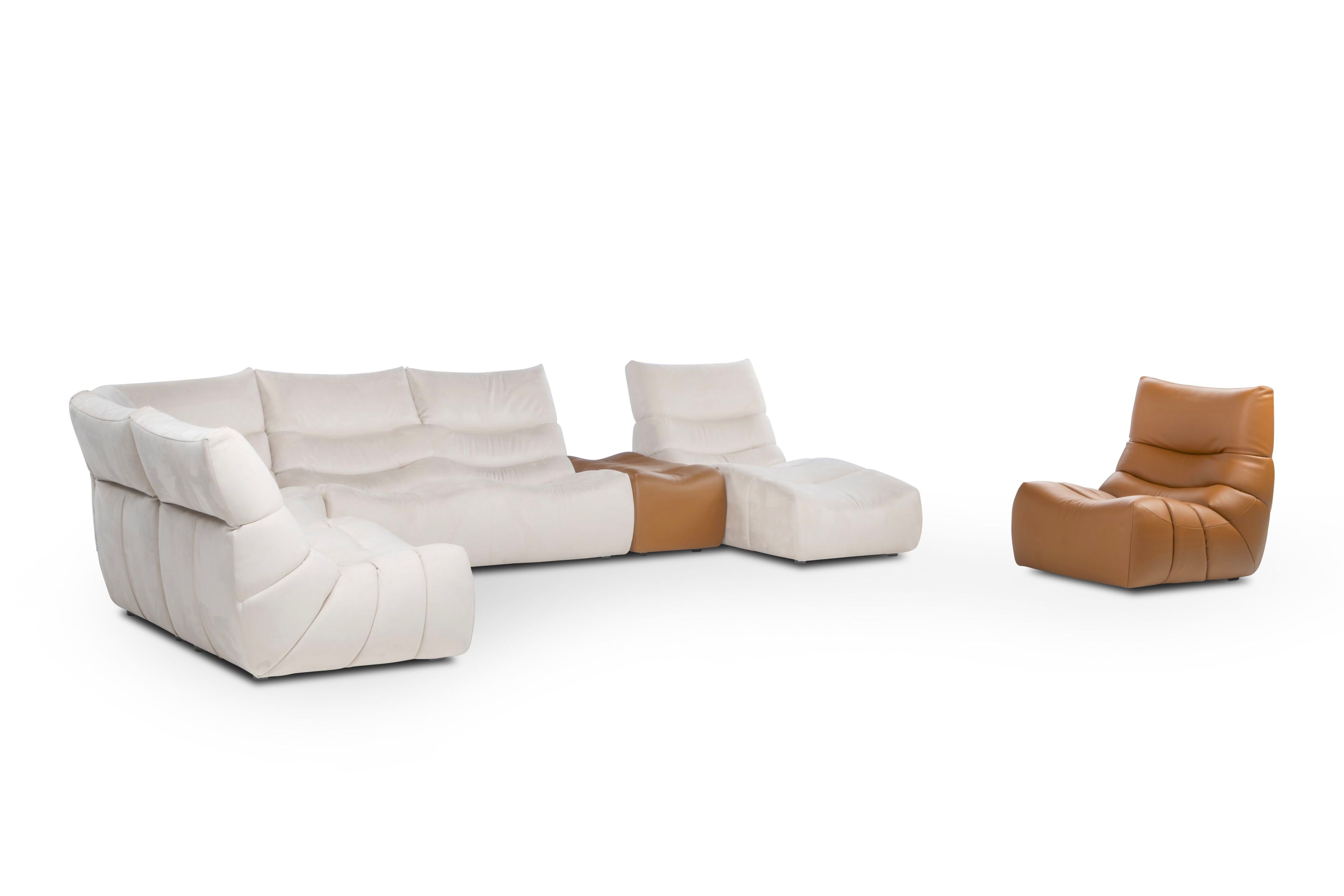 Кожаное кресло с подголовником Calia Italia Modular ARCH-00106203 - Вид №2