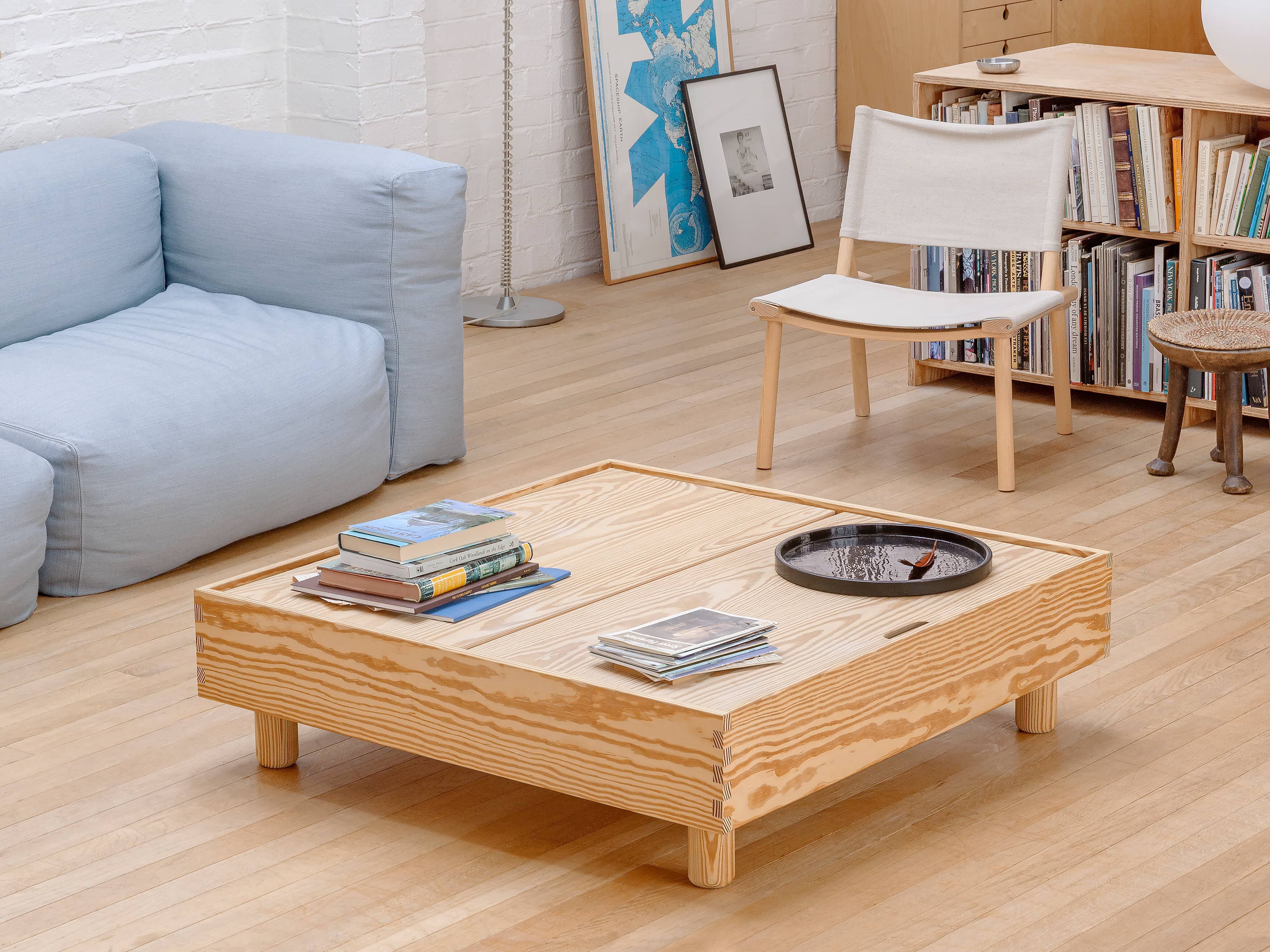 Прямоугольный Сосновый журнальный столик с отсеком для хранения Established&Sons Crate Series ARCH-00141214 - Вид №1