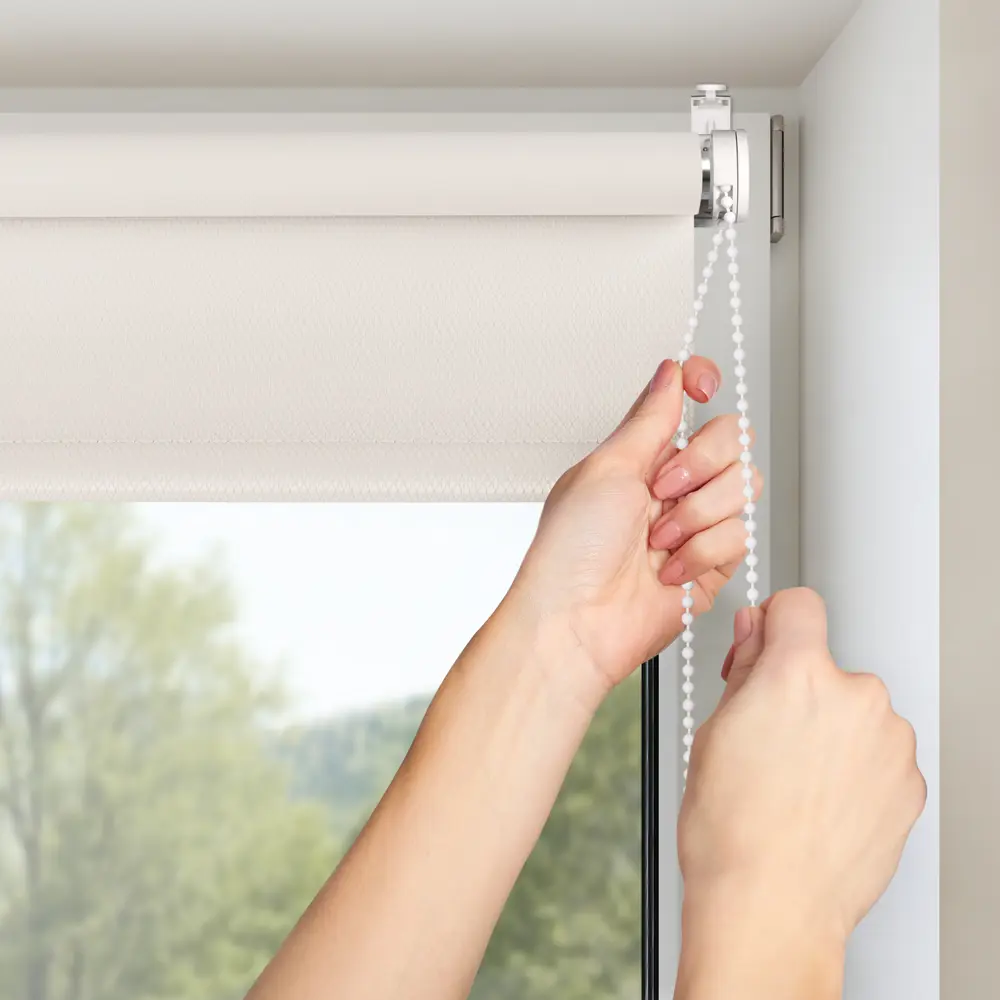 Штора рулонная Dublin блэкаут 60x160 см, цвет белый PRAKTO БЛЕКАУТ ЖАККАРД STLM-2207754 - Вид №6