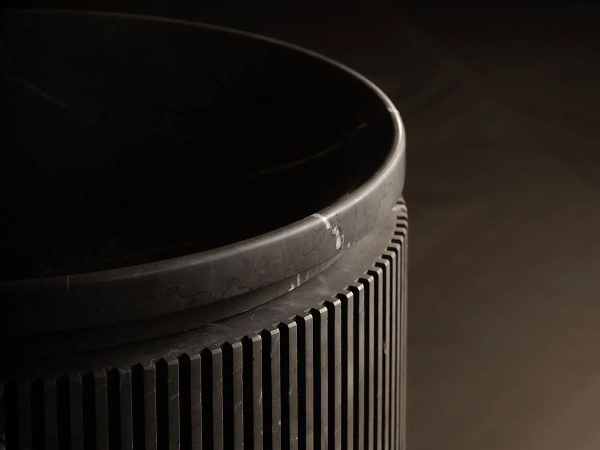 Отдельно стоящий круглый умывальник из мрамора Pietra Grey Inbani решетки ARCH-00034907 - Вид №8