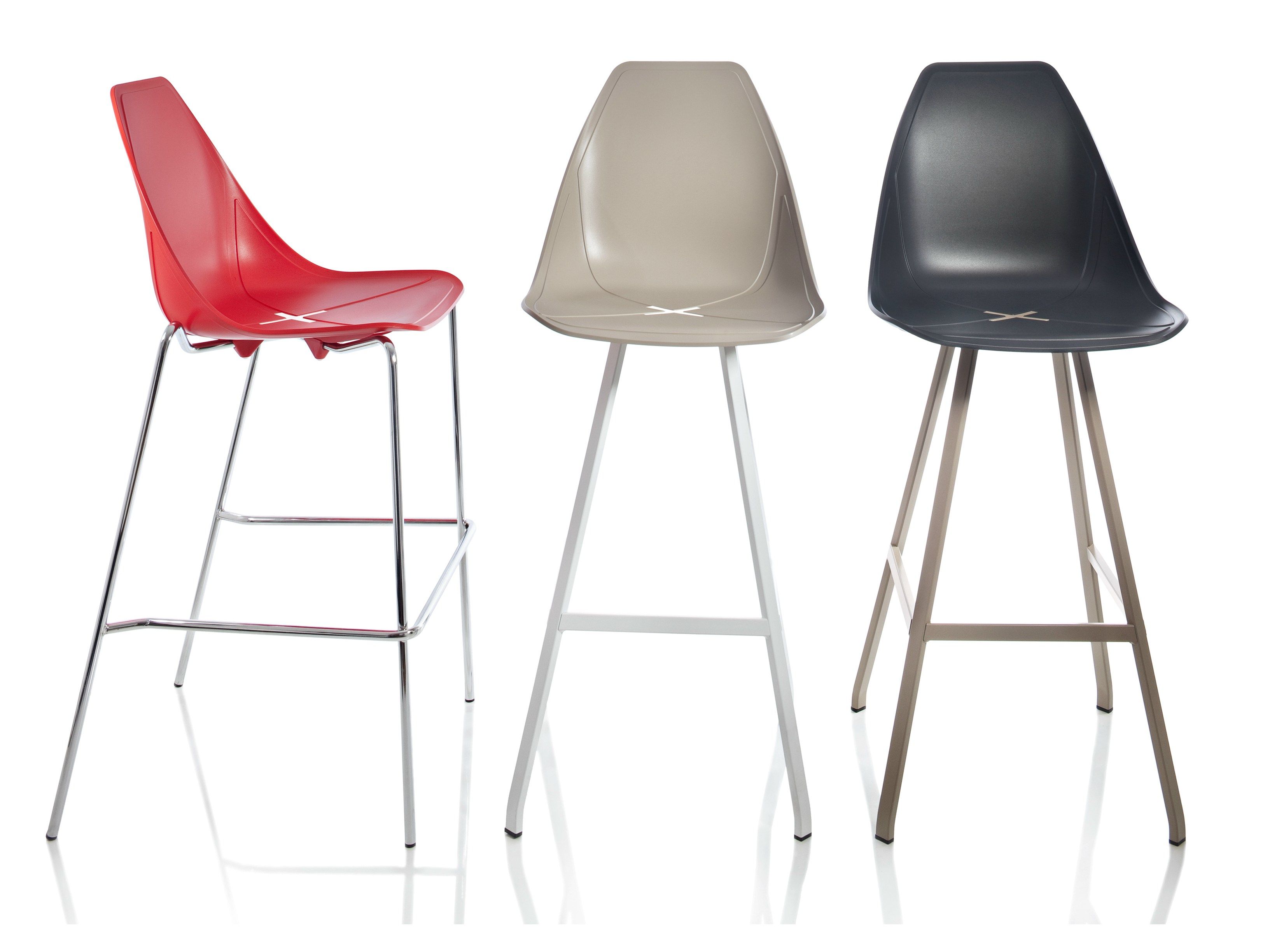 Высокий табурет из полипропилена с подставкой для ног ALMA DESIGN X Stool ARCH-00022519 - Вид №3