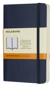 455682 Блокнот "Classic Soft" А6, 96 листов, в линейку, синий сапфир Moleskine