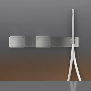 Комплект из 2 прогрессивных смесителей для ванной / душа с цилиндрический ручной душ диаметр 18 мм  REG11 CEADESIGN