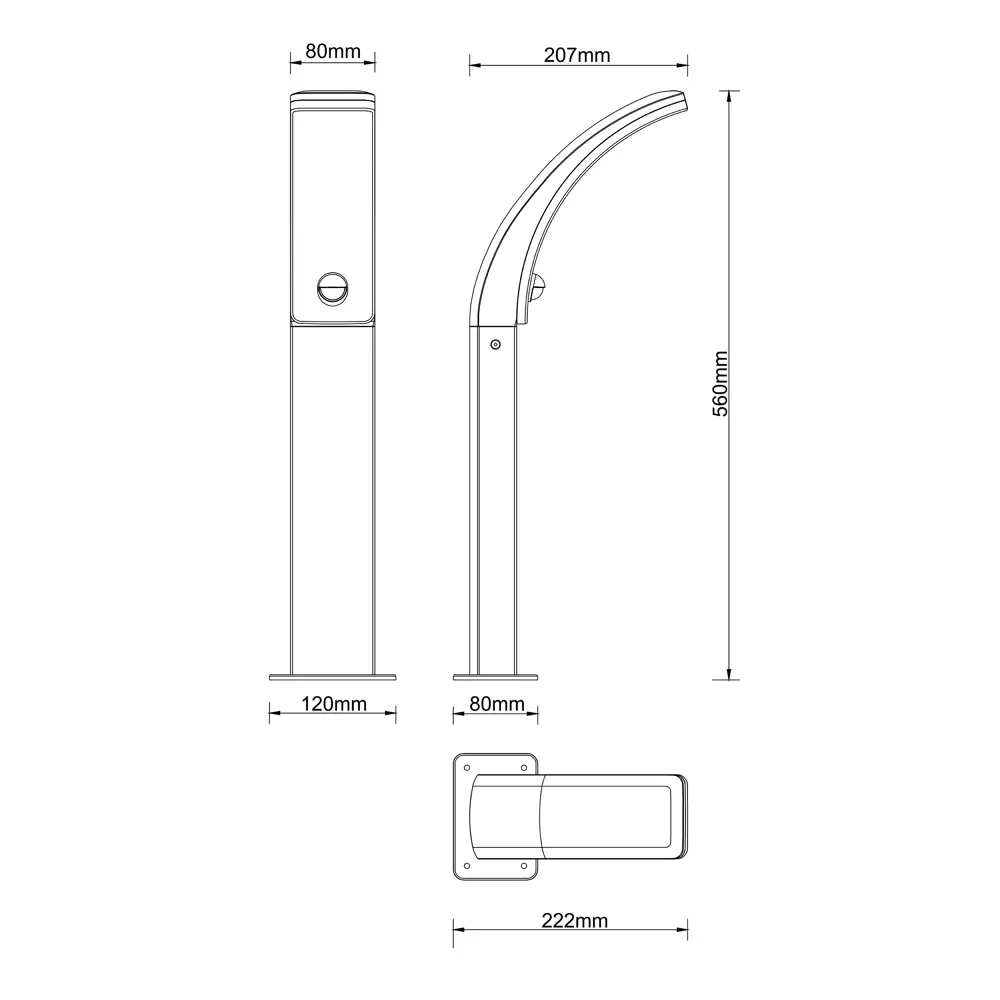 INSPIRE Lakko — стильный уличный светильник с датчиком движения 89107982 STLM-0078500 - Вид №5