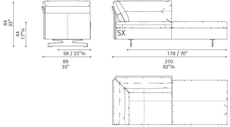 Poltrona Frau Модульный диван с журнальной полкой La collezione - divani e poltrone sun-id-1502655 - Вид №53